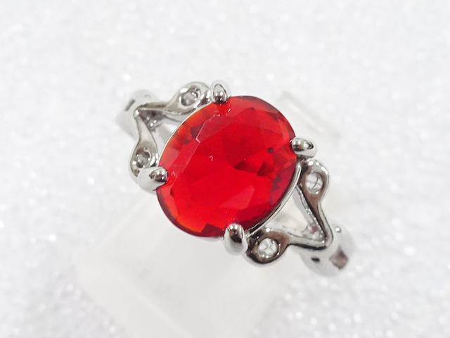 JAPANESE KIMONO / ANTIQUE COLORED STONE RING (SIZE 20.5)